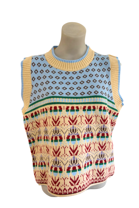 Super funky patterned vest, M/L