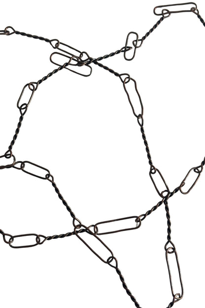 Rustic copper wire chain necklace