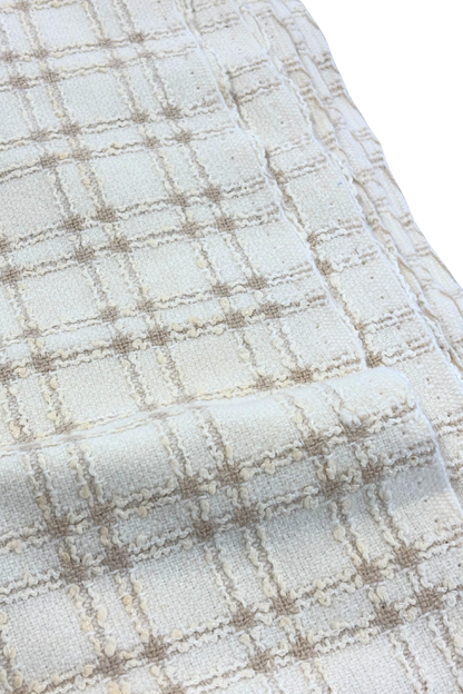 Vintage wool tweed fabric