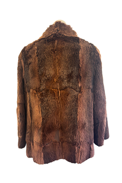 Mooneys NZ made vintage fur coat, M