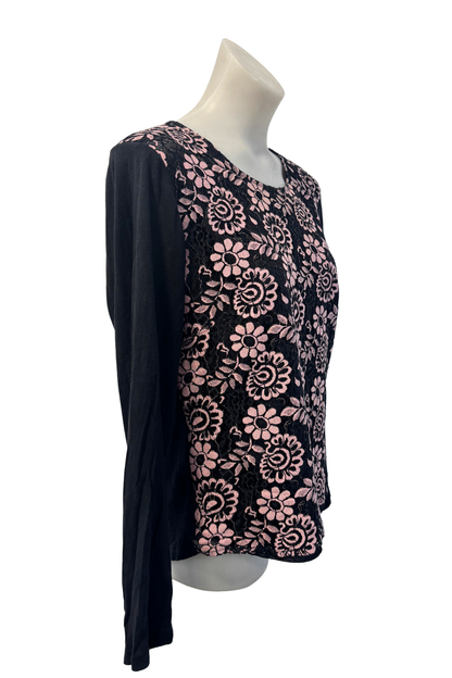 Marilyn Seyb floral lace blouse, 14