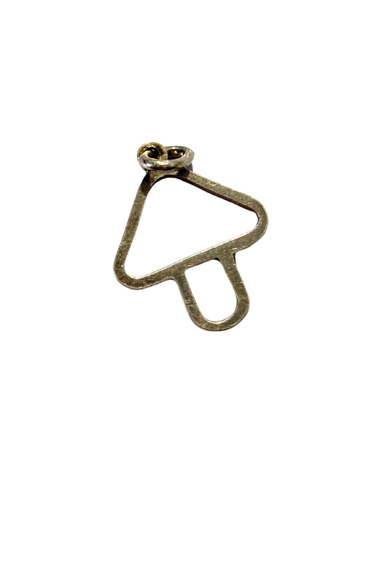 Sterling silver mushroom charm