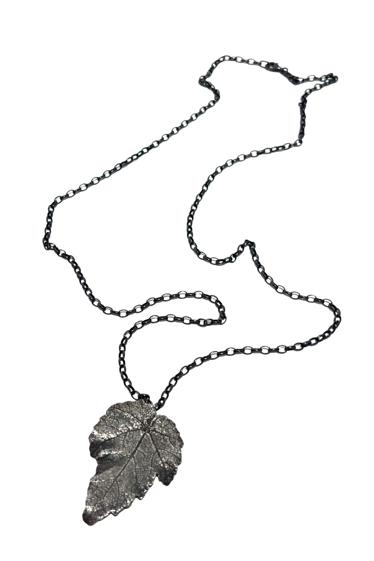 925 Silver leaf necklace