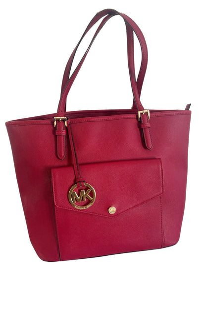 Michael Kors cherry red tote bag