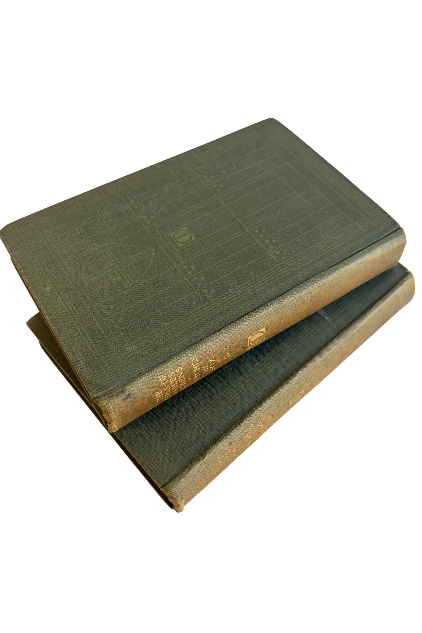 Antique copies of The Novels of Charles Dickens "Sketches by Boz" Volume 1 + 2