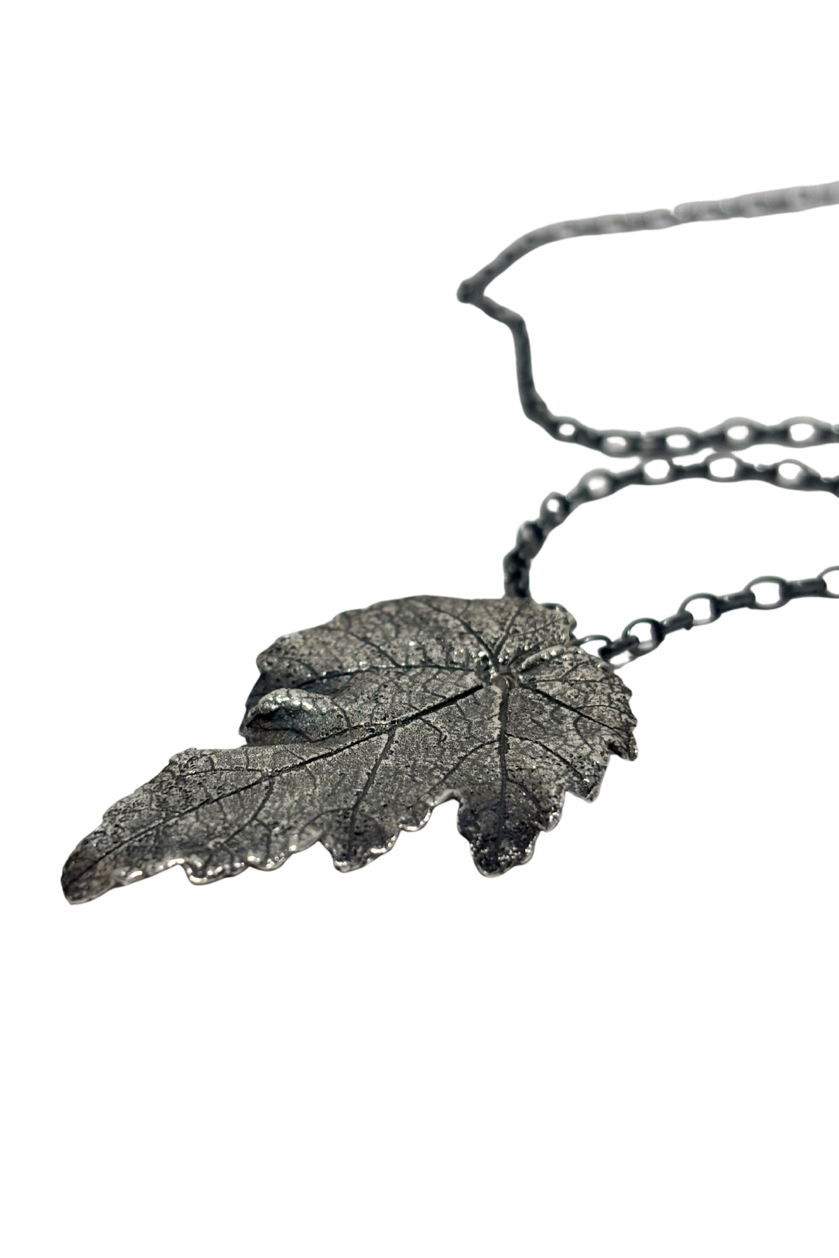 925 Silver leaf necklace