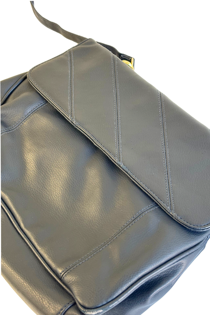 Gionni navy vegan leather bag