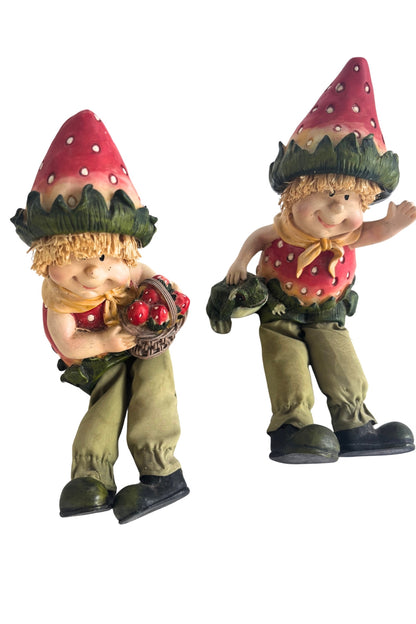 Decorative strawberry gnomes