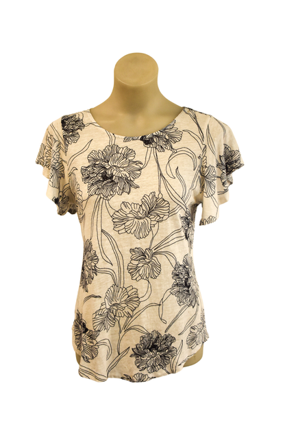 Witchery 100% linen floral top, XXS