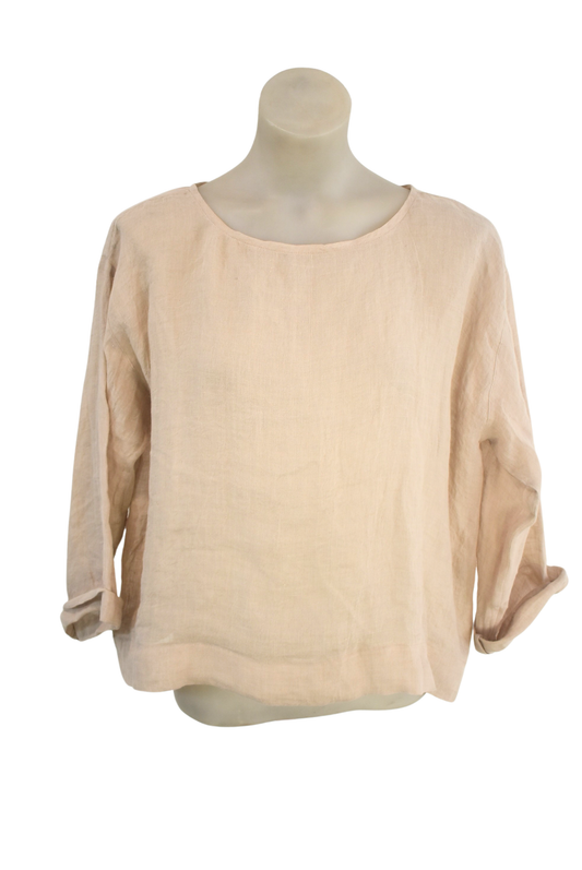 Lounge by Repertoire NZ Made linen blouse, S