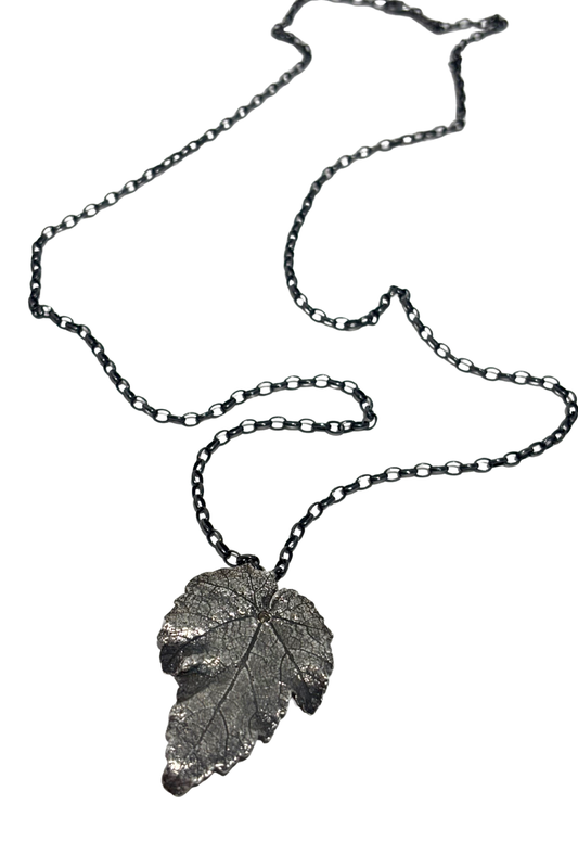 925 Silver leaf necklace
