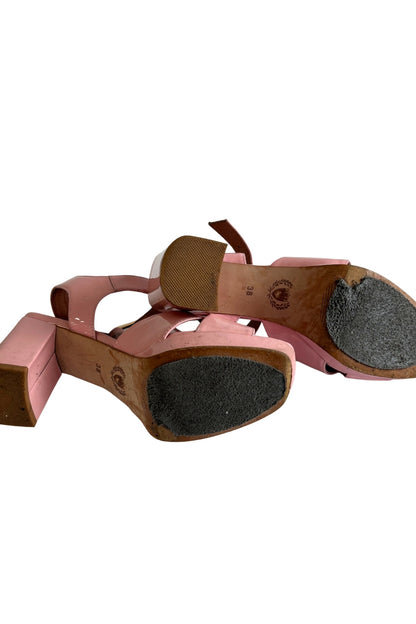 Mi Piaci chunky bubble gum pink heels, 38