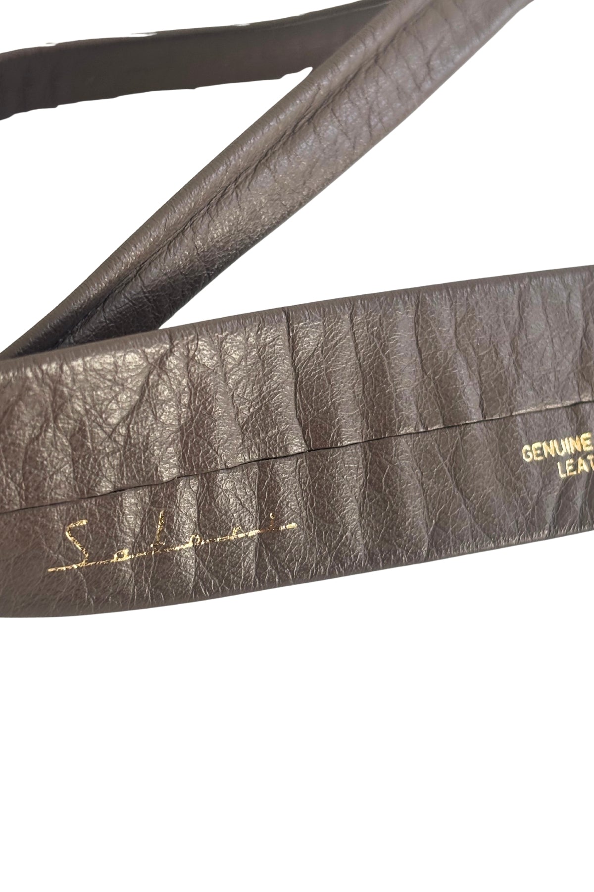 Satori genuine nappa brown leather NZ made tie