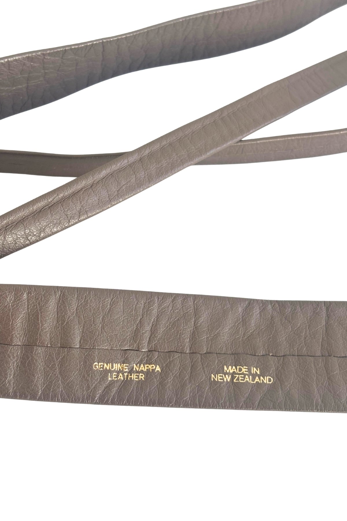 Satori genuine nappa brown leather NZ made tie