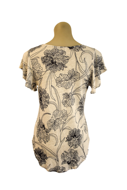 Witchery 100% linen floral top, XXS