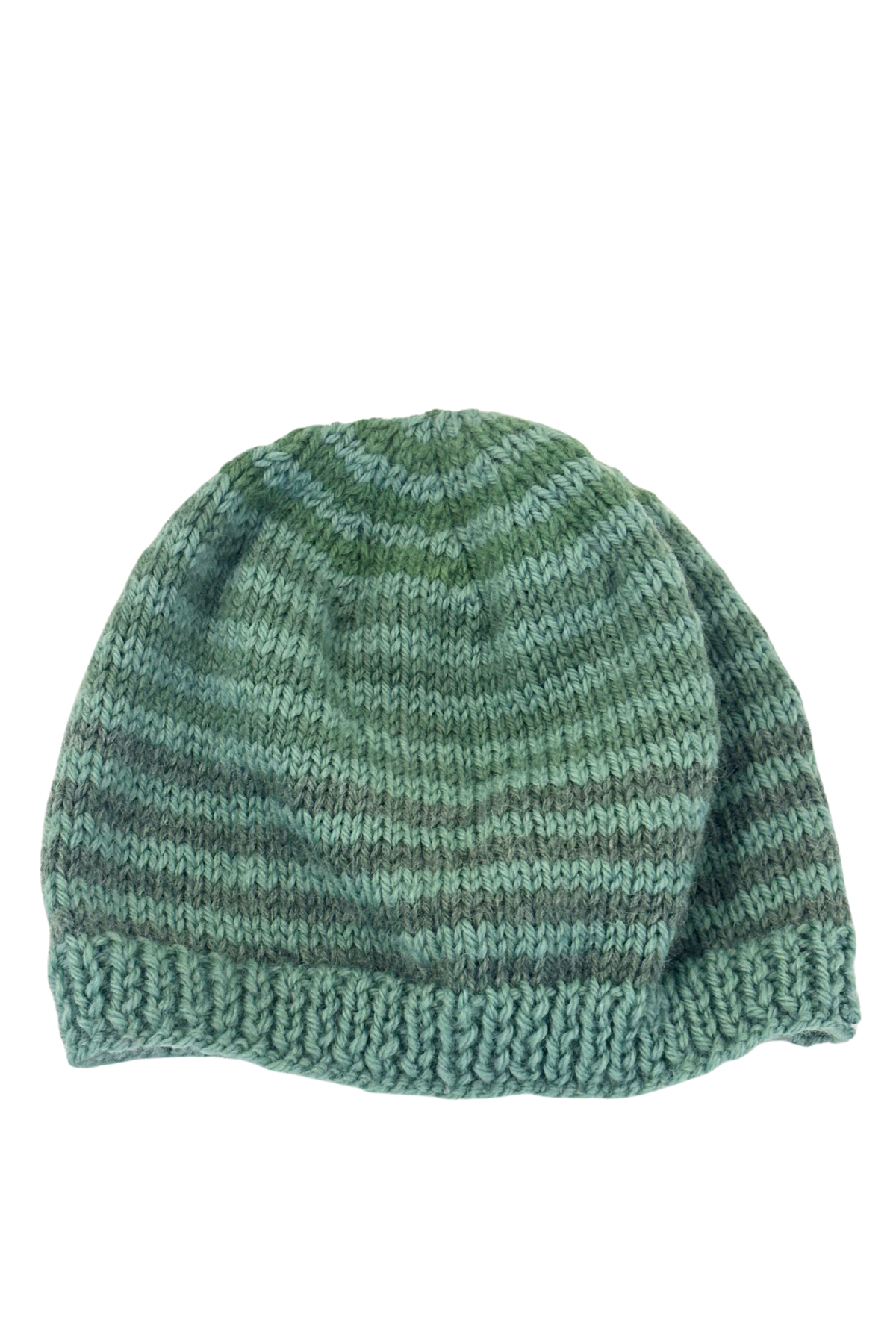 Green gradient wool beanie