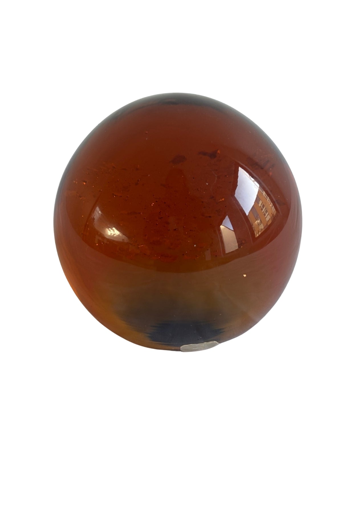 Bohemian glass orb + gold flake