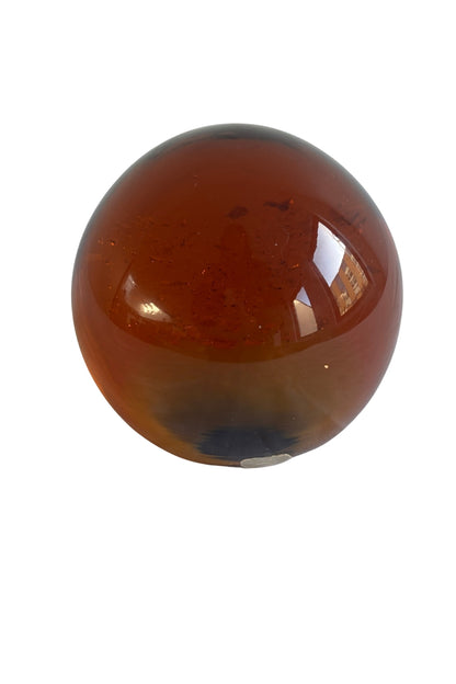 Bohemian glass orb + gold flake