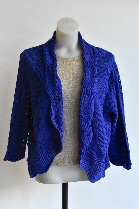 Twin Lakes lace knit cotton blend bolero, XL