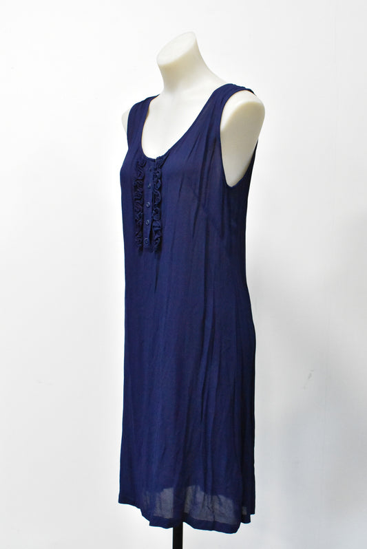 Carlson blue sleeveless shift dress, 12