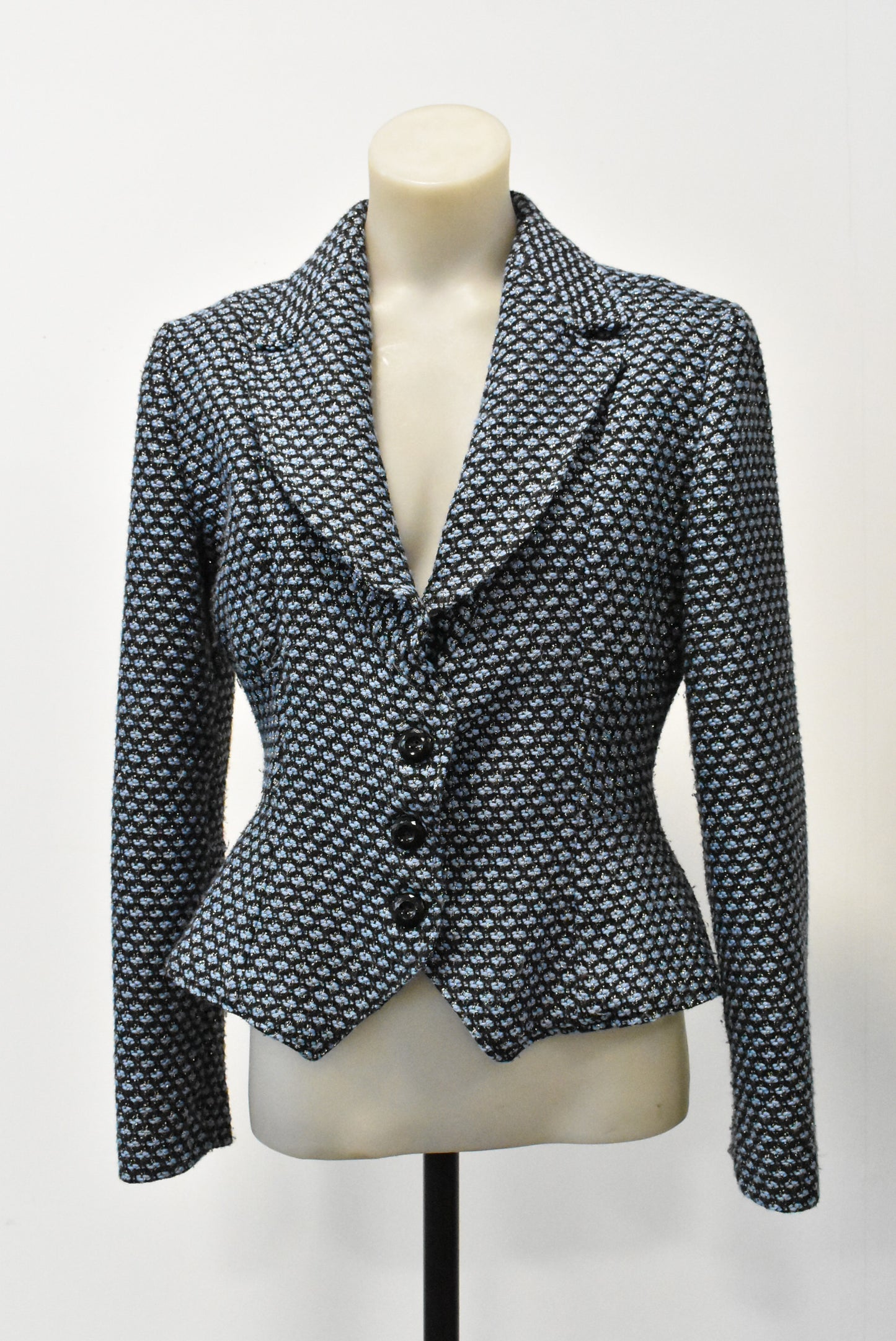 Handmade sparkly cropped lined blazer, S