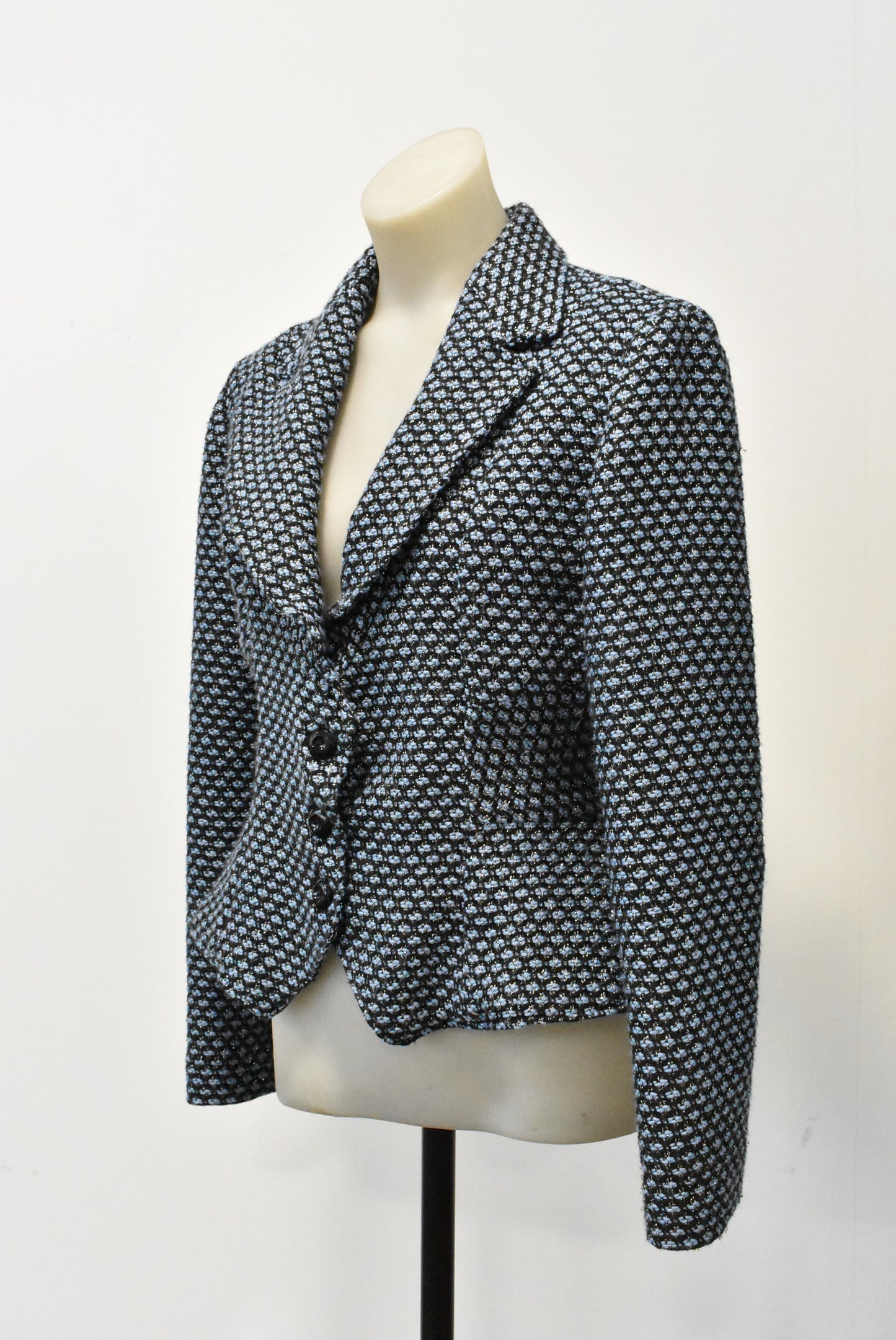 Handmade sparkly cropped lined blazer, S