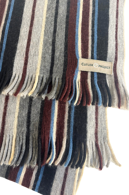 Cutler Project striped wool scarf