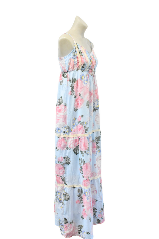 Gorgeous summer vibes cotton floral maxi dress, 10