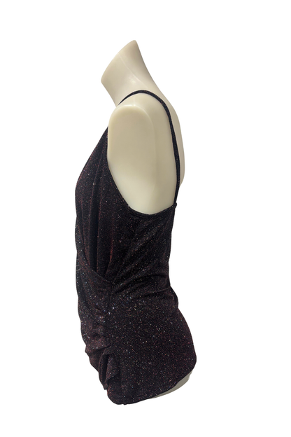 MNG sparkly ruched cami top, M