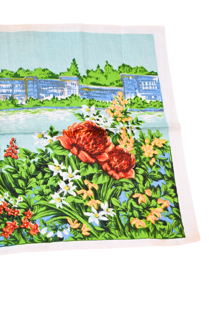 Vibrant tropical tea towel