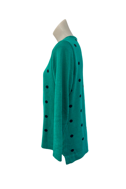 Xquisite NZ made 100% merino polka dot knit jumper