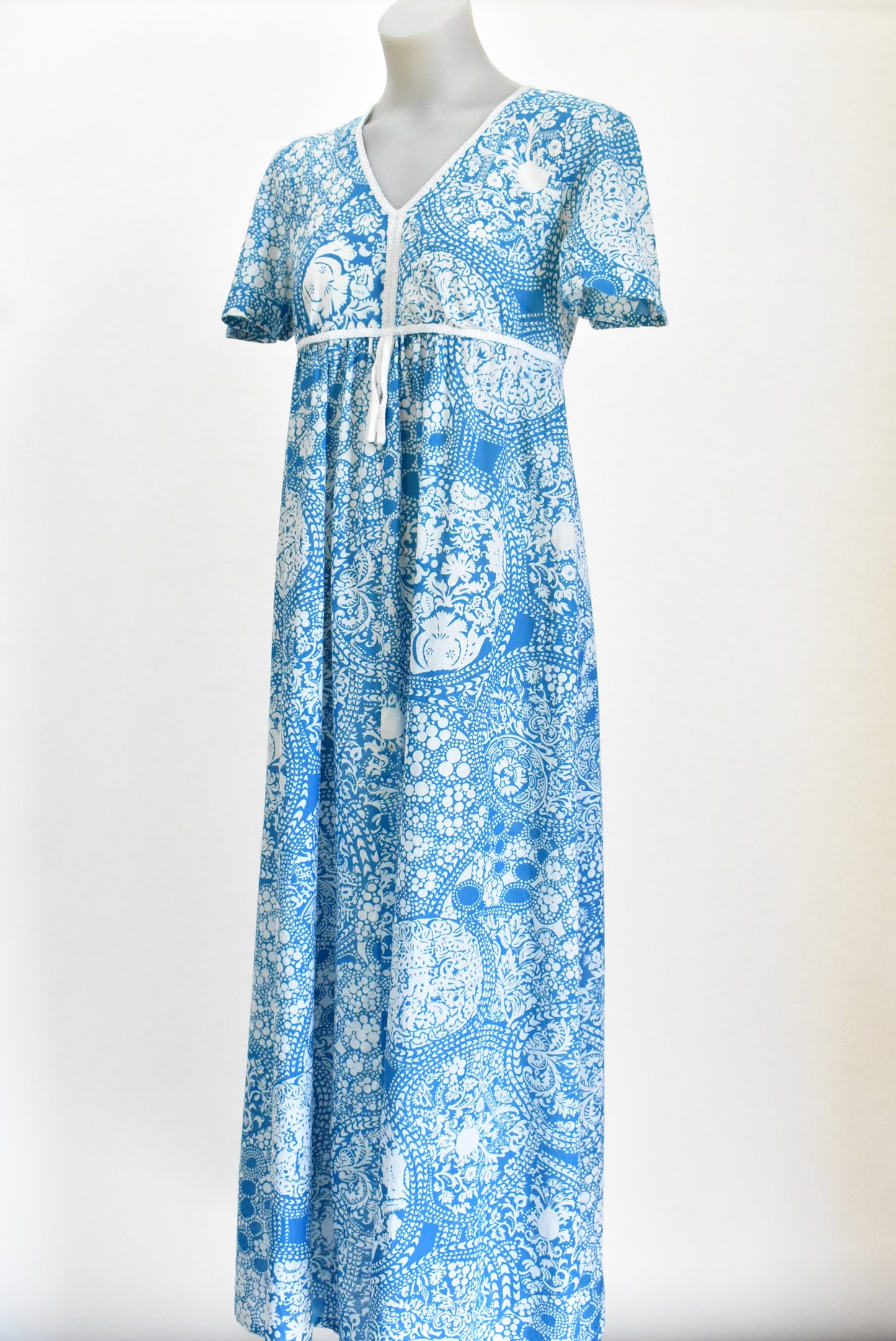 Vintage handmade blue dress, S
