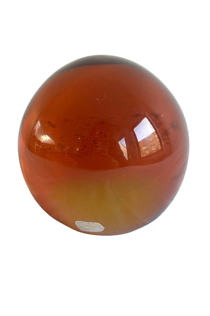 Bohemian glass orb + gold flake