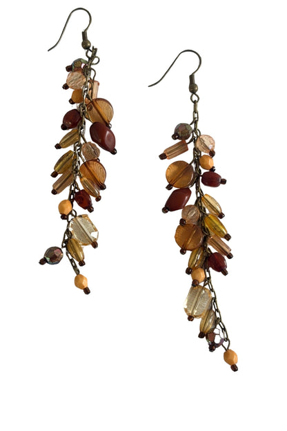 Long dangly beaded earrings