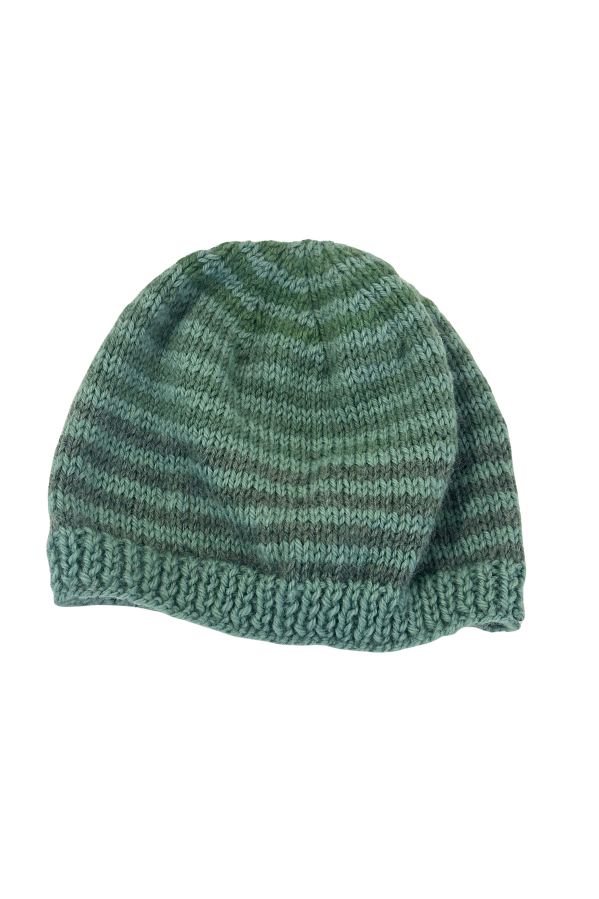 Green gradient wool beanie