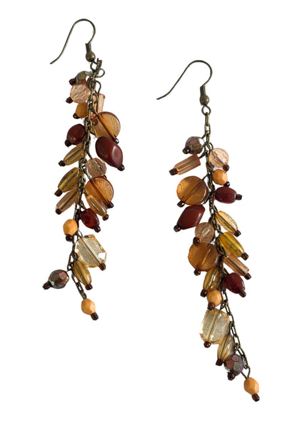 Long dangly beaded earrings