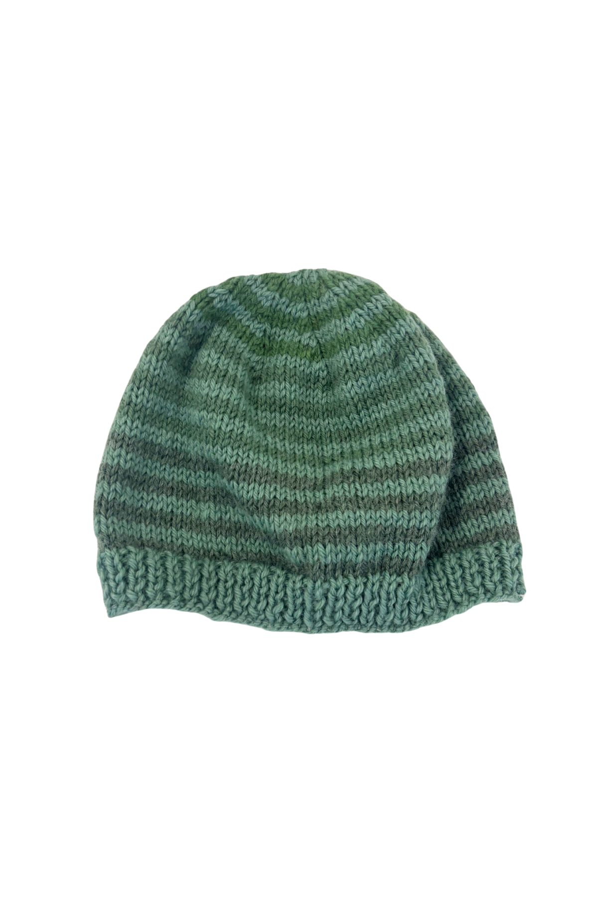 Green gradient wool beanie