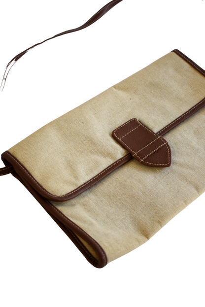 Linen canvas handbag