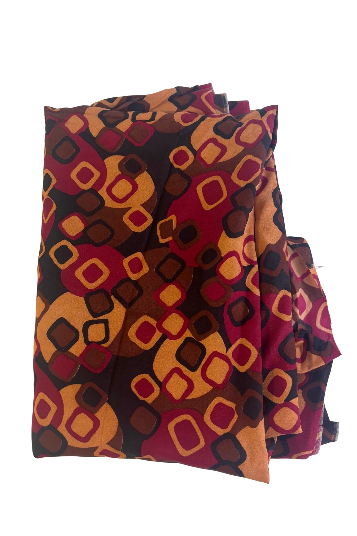 Retro bold design red + brown fabric