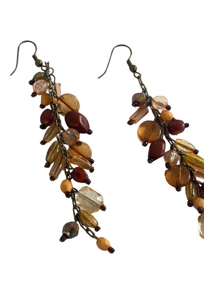 Long dangly beaded earrings
