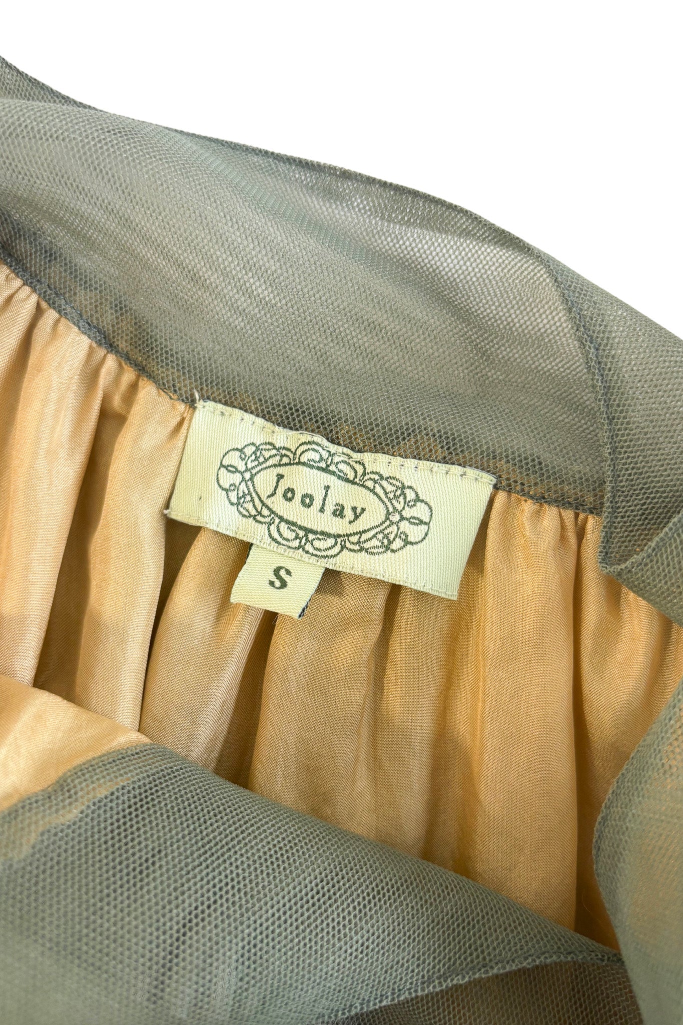 Joolay sage green silk tunic dress, S