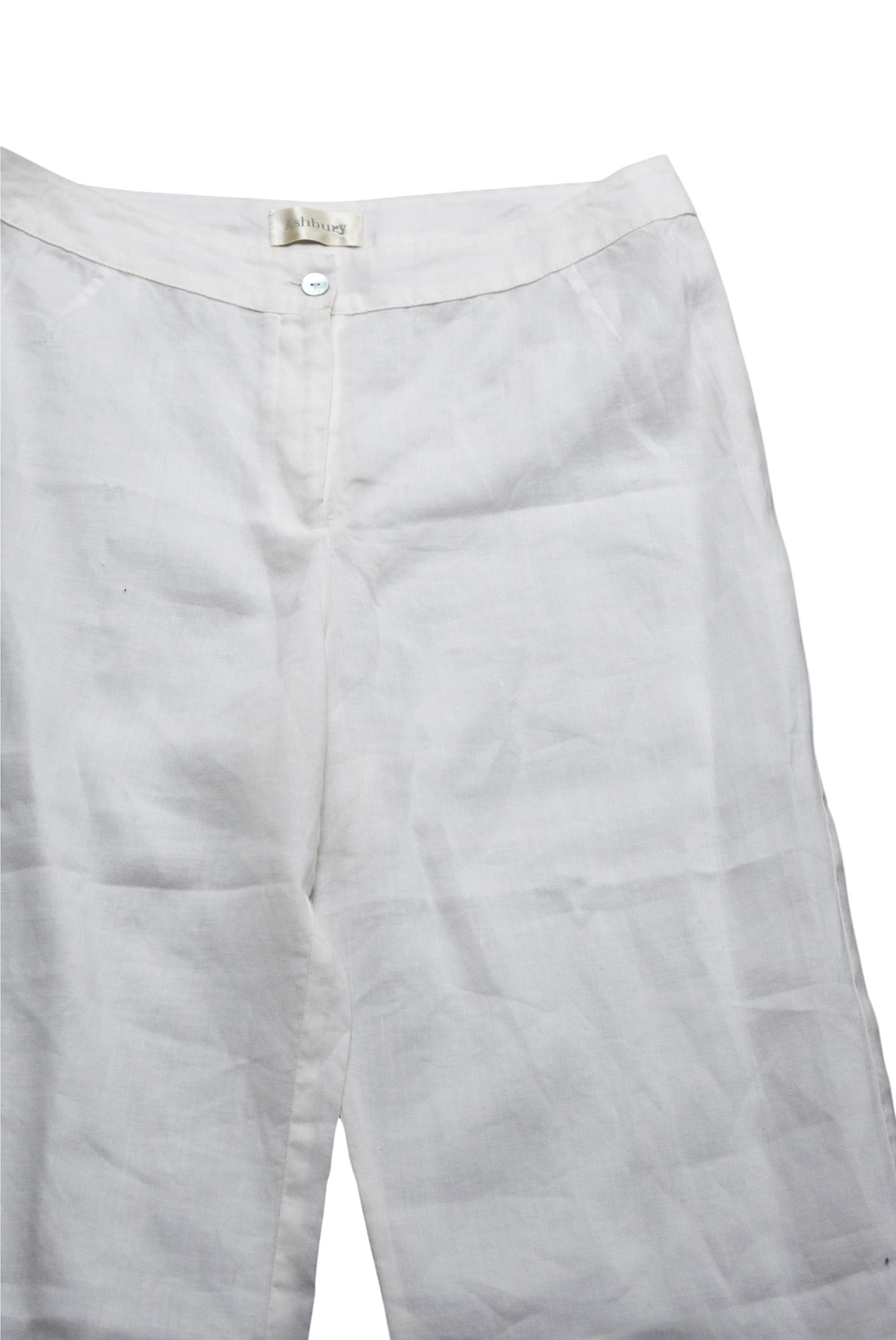 Ashbury white linen pants, 10