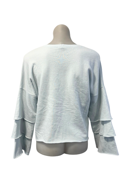 Juicy by Juicy Couture baby blue ruffled sleeves jumper, S