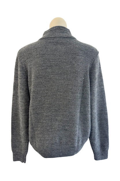 Chisel grey 1/4 zip knit jumper, S