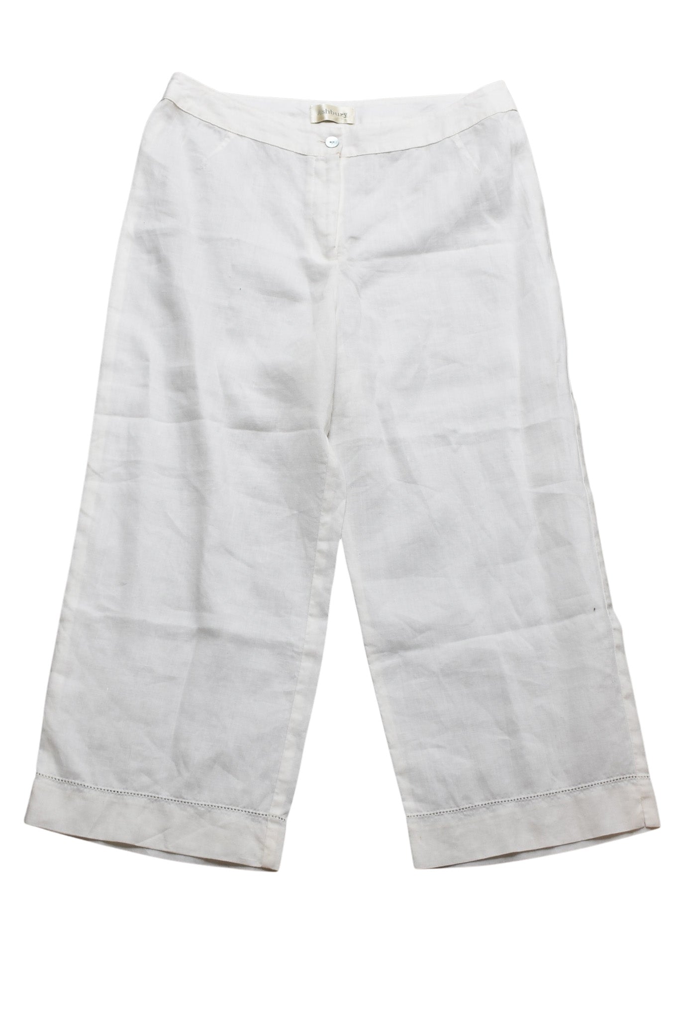 Ashbury white linen pants, 10