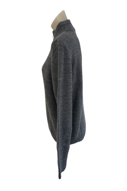 Chisel grey 1/4 zip knit jumper, S