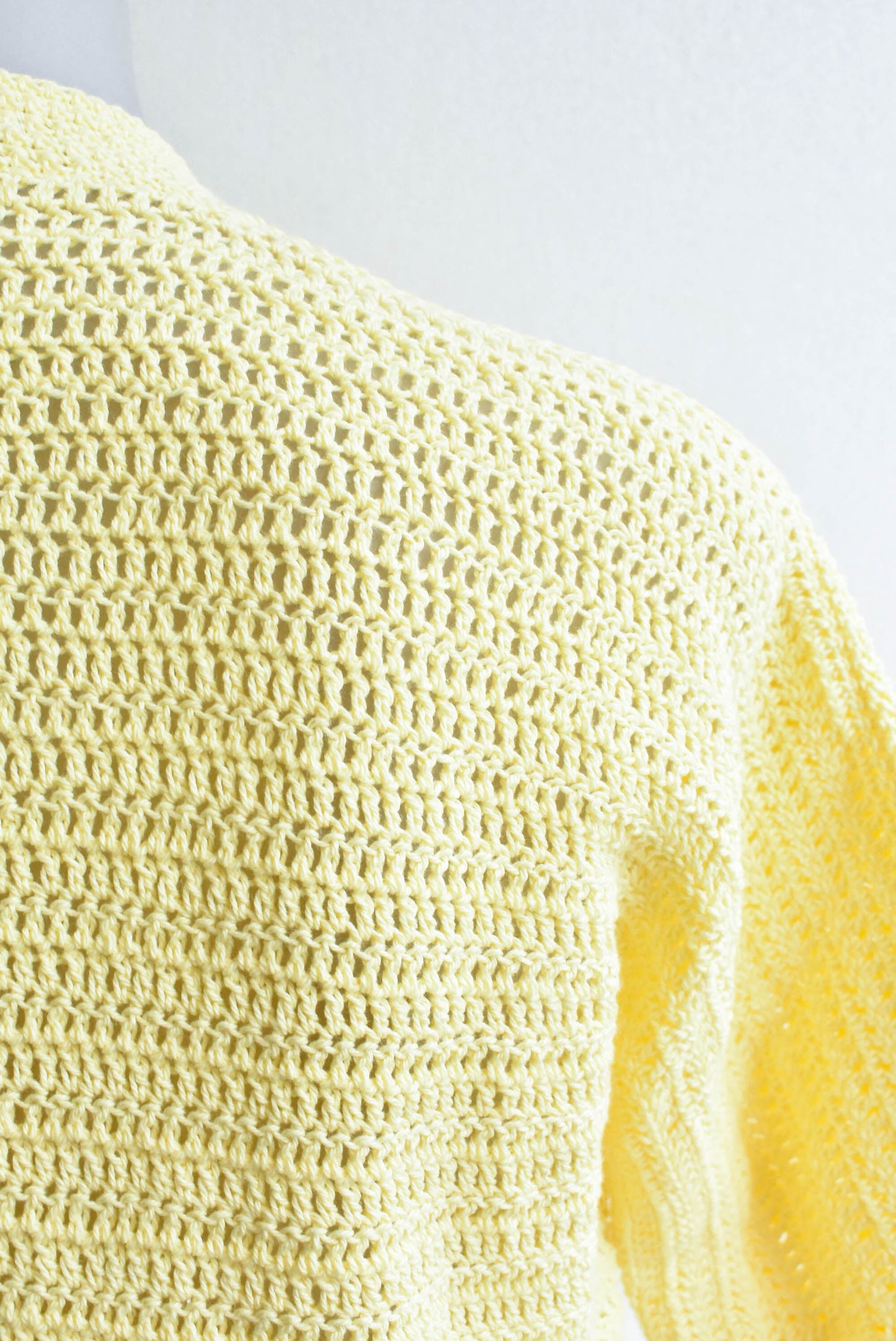 Yellow handmade cardigan, M