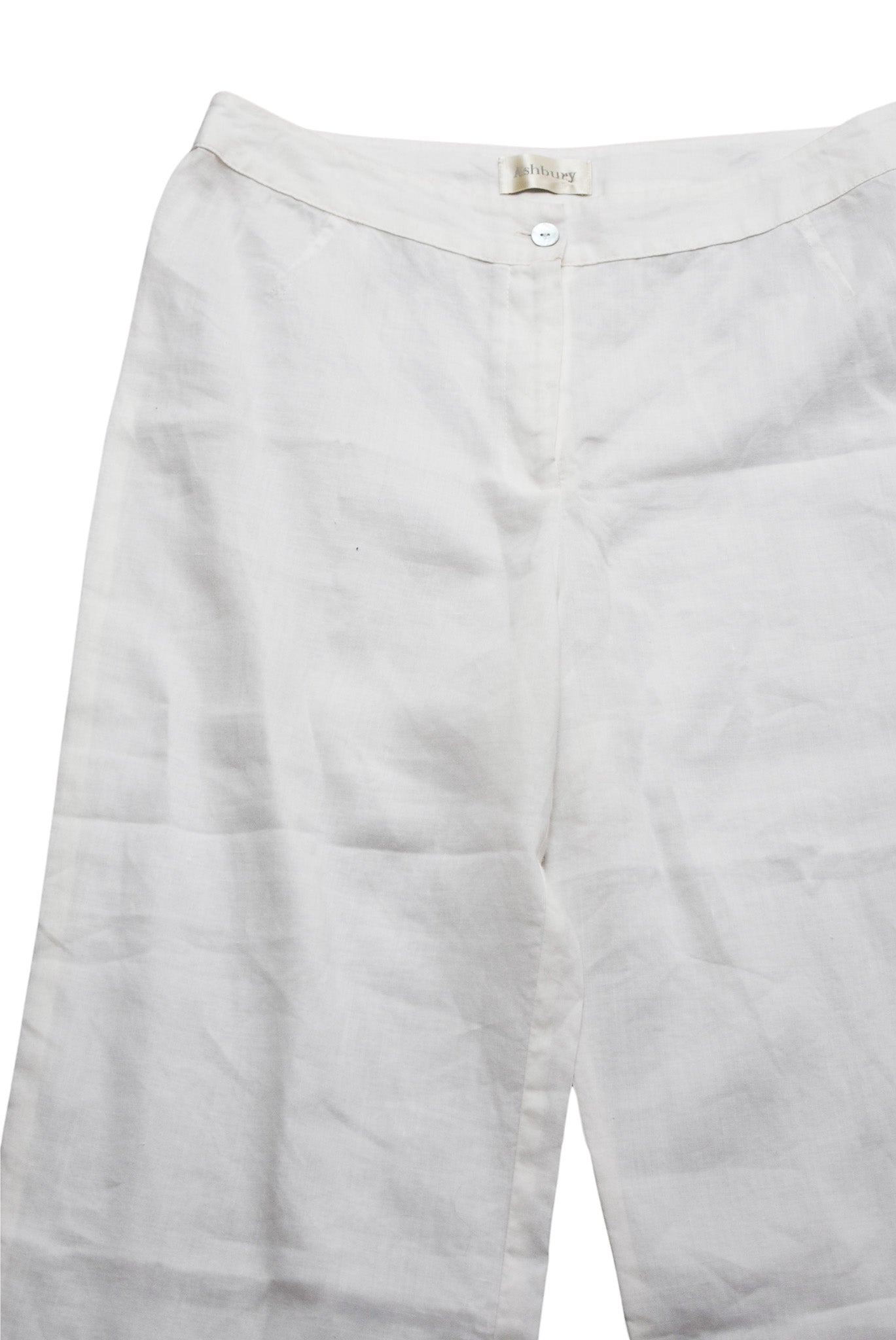 Ashbury white linen pants, 10