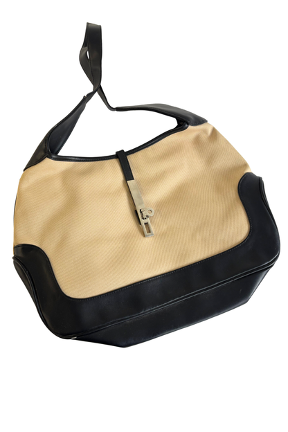 Creamy canvas shoulder bag