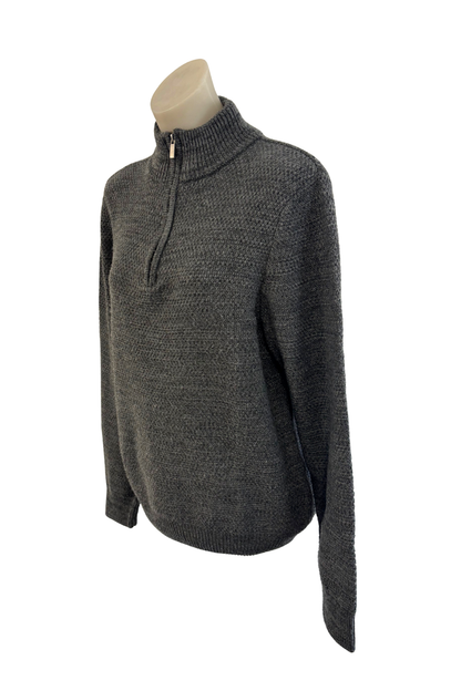 Chisel grey 1/4 zip knit jumper, S